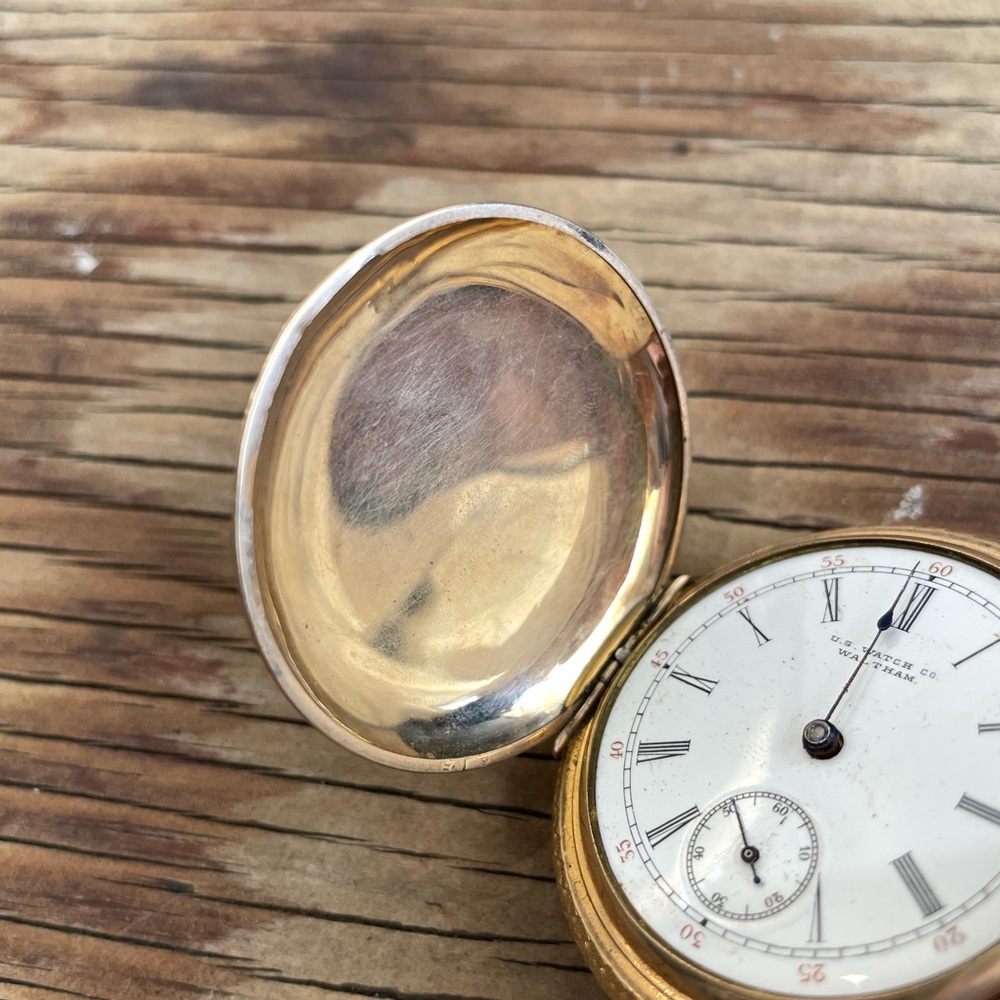 Antique Vintage U.S. Watch Co. Waltham Mass Pocket Watch Grade 67 - Picture 6 of 11
